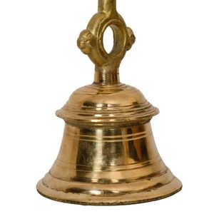 Elegante Campana de Templo de Latón de Primera Calidad para Decoración de Salas de Puja y Adoración Diaria - Product Image 1