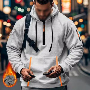 Thermal Sports Hoodie Men <b>Fleece</b> Lined Winter Warm Athletic Pullover Hooded Sweatshirt Gym Training <b>Running</b> - Product Image 3