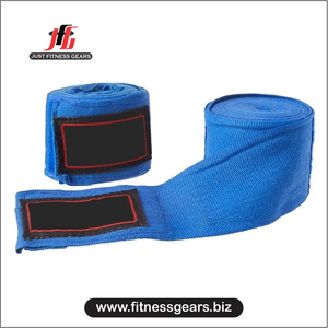 สายรัดข้อมือ JUST FITNESS GEARS ผลิตจากโพลีเอสเตอร์และผ้าฝ้าย ปิดด้วยแถบตีนตุ๊กแก สำหรับการฝึกคิกบ็อกซิ่ง  รับสกรีนโลโก้ตามสั่ง รุ่น JFG-HW--2158 - Product Image 3