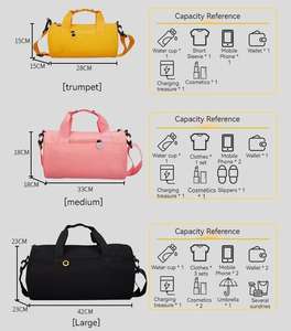 Bolsa de Viaje Plegable Impermeable para Fin de Semana, Bolsa Deportiva de Gran Capacidad de Poliéster con Correa Ajustable para Mujeres y Hombres - Product Image 2