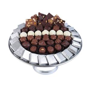 Support de plat en métal argenté créatif, design attrayant, bol décoratif pour chocolat, pour hôtel, restaurant. - Product Image 1