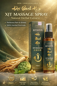Aceite de masaje herbal CHANVRE, aceite de masaje corporal relajante en spray de 100 ml, precio económico de Vietnam - Product Image 1