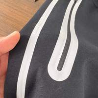 Survêtement de jogging pour homme en polaire technique réfléchissant, coupe ajustée, respirant, écologique, avec logo personnalisé et fermeture éclair