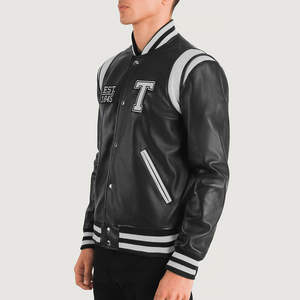 Veste d'hiver pour homme en cuir véritable 2026, col montant en toile de haute qualité, coupe-vent et chaude, qualité supérieure - Product Image 2