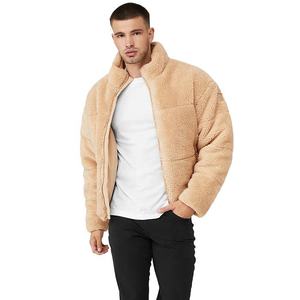 Wholesale Custom Men's Casual <b>Sherpa</b> <b>Fleece</b> Jacket Lightweight Zipper Thick Cotton Long Length Waterproof Windproof Outdoor - Product Image 4