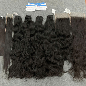 Proveedor de Cabello Natural, Cabello Ondulado Natural en Trama, Paquetes de Cabello Natural Doblemente Tramado, Color Negro Natural - Product Image 5