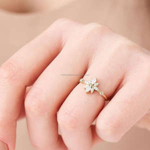 IGI/GIA Lab Grown Cut Diamond Vintage 14K Anillo de boda/compromiso amarillo Unisex Oro blanco fino para fiesta de aniversario-Worthy - Product Image 2