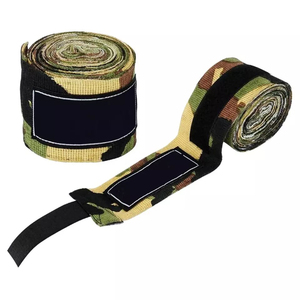 Bandage de main élastique personnalisé, respirant et écologique avec protection de la paume et logo en caoutchouc pour la boxe, les arts martiaux et l'entraînement de musculation - Product Image 1