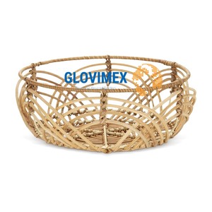 Cesta de Almacenamiento Creativa de Bambú y Ratán, Hecha a Mano, Ecológica, Personalizable, Redonda, para Decoración Rústica del Hogar - Product Image 2