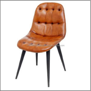 Chaises de salle à manger modernes rustiques en cuir PU avec pieds en métal pour la maison, le bureau, le bar, la cuisine, l'école, l'appartement et la salle à manger. - Product Image 4