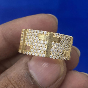 Men's 925 Sterling <b>Silver</b> <b>Cross</b> Moissanite <b>Ring</b> Round Brilliant Cut Pave Setting Hip Hop Cocktail Style Iced Out Bling Jewelry - Product Image 6