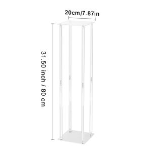 2 Pezzi Colonna Vaso in Acrilico Alta 80 cm, Centrotavola Geometrico, Supporti per Esposizione Floreale, Decorazioni per Tavoli da Matrimonio e Decorazioni da Tavola - Product Image 4