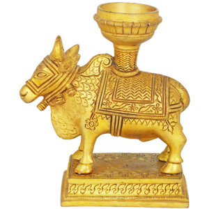 เชิงเทียนนาโนขนาด5นิ้วทำด้วยมือของตกแต่งบ้านทำจากทองเหลืองทำมือผลิตในอินเดีย - Product Image 2