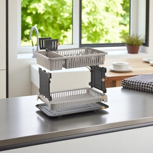 Over-Sink Kitchen Sink Organizer with Drainboard <b>Dish</b> <b>Rack</b> Cutlery Holder for Plates Bowls Home Use - Product Image 6