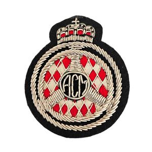 Insignia Cosida a Mano de Alta Calidad – Diseño de Corona Roja y Plateada de 5×6 cm para Chaquetas a Precio Directo de Fábrica - Product Image 1