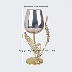 Craft India Overseas Rustic Handmade Crystal Alloy Pillar Candle Holder Glass Votive Industrial Elegant Style for Home Decor - Product Image 4