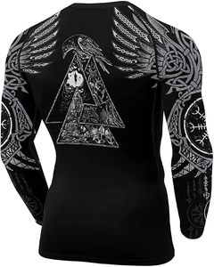Custom Printed Anti-UV UPF50 Breathable Long Sleeve Rash Guard <b>Compression</b> MMA T-<b>Shirt</b> <b>for</b> BJJ Grappling Fitness <b>Men</b> - Product Image 3