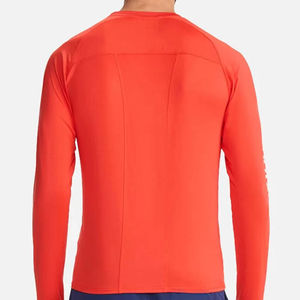 Camiseta de Trabajo de Manga Larga Roja para Hombre, Cuello Redondo, Uniforme de Hospital, KATBROS INDUSTRY, Detección de Agujas - Product Image 6