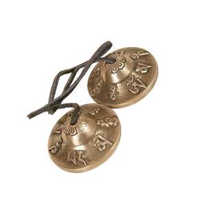 Manjeera de Latón Forjada a Mano, Instrumento Perfecto para Actuaciones de Música Folclórica, Bhajans y Sesiones de Musicoterapia - Product Image 2