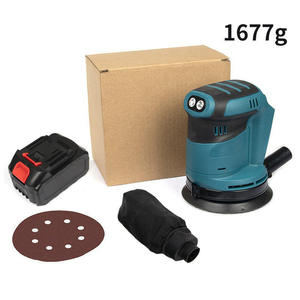 125mm Cordless Orbital Sander Electric Detail Sanding <b>Polishing</b> Machine for Wood Metal <b>Car</b> Waxing - Product Image 1