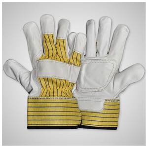 Gants de travail en cuir de vachette pleine fleur, protection générale, résistants à la chaleur, flexibles, pour le soudage industriel. - Product Image 6