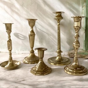 Support de bougie conique vintage en laiton fait main ILAHI, motif gaufré, 1 couleur, haute qualité, résistant à la chaleur, pour la maison et Noël - Product Image 3