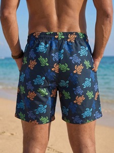 Short de plage à motifs dégradés pour hommes, pantalon de vacances décontracté d'été imprimé en 3D, coloré, ample, pour le surf et la natation - Product Image 2