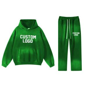 Conjunto de chándales de algodón de Color sólido de estilo Vintage ligero personalizado 2025 con capucha de secado rápido transpirable para invierno ecológico - Product Image 3