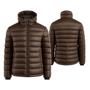Veste d'hiver matelassée marron pour homme, vêtement d'extérieur chaud de qualité supérieure - Product Image 3