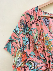 Vestido Kaftán Informal de Verano con Estampado Floral Tropical, sin Mangas, de Algodón, para Mujer, Ropa de Playa, Estilo Asia Pacífico - Product Image 3