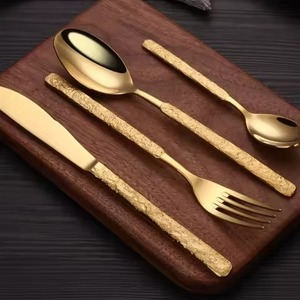 Modern Dining Tableware Metal Cutlery <b>Set</b> Serving Spoon Fork Combo Designed for Elegant Kitchen Use - Product Image 3