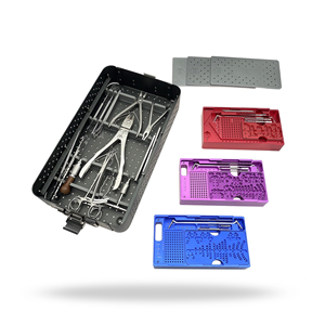 Kit d'instruments chirurgicaux orthopédiques pour plaques de blocage de petits fragments, en acier inoxydable, manuel - Product Image 1