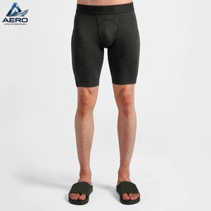 Customized Made Durable Lightweight High-Waist Stretch Cycling Black Solid Color Comfortable Knit Fabric <b>Men</b> <b>Compression</b> <b>Shorts</b> - Product Image 3