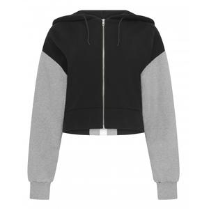 Sudadera con Capucha Corta de Felpa para Mujer, 100% Algodón, Bordada, de Manga Larga, Transpirable, Estilo Deportivo para Invierno - Product Image 5