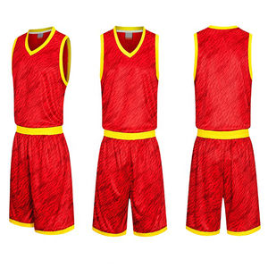 Uniformes de entrenamiento de baloncesto reversibles, nuevo diseño, camiseta de baloncesto para hombres y niños, uniforme de baloncesto en blanco 100% poliéster. - Product Image 1
