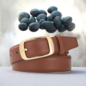 Ceinture en cuir de vachette véritable pour homme, design de luxe personnalisé, style décontracté, avec logo sur mesure et boucle ardillon en acier, pour affaires et mode. - Product Image 3