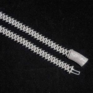 Cadena de Lujo Personalizable de Plata 925 Bañada en Rodio, Estilo Hip Hop Cubano, con Moissanita VVS Iced Out, para Rapper, Uso Diario, Regalo - Product Image 3