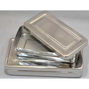 Boîte de rangement pour instruments chirurgicaux certifiée CE ISO, en acier inoxydable, pour usage dentaire et médical, vente en gros, support OEM et étiquette privée - Product Image 1