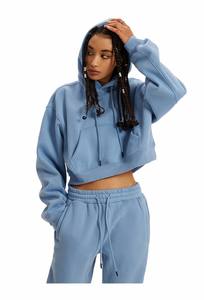 <b>Women</b>’s Hoodies Premium Streetwear Crop Top Hoodie Jogger Pants Cotton <b>Fleece</b> 320 GSM Hoodie <b>Trouser</b> Urban Wear Co-Ord Set - Product Image 5