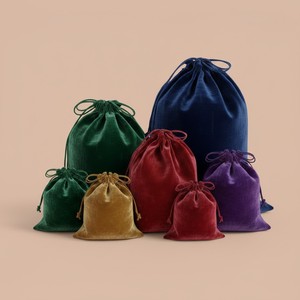 Bolsas de Terciopelo Suave para Cosméticos, Joyería, Ropa, Aplicaciones de Empaque de Productos Personalizados, Venta al Por Mayor - Product Image 1