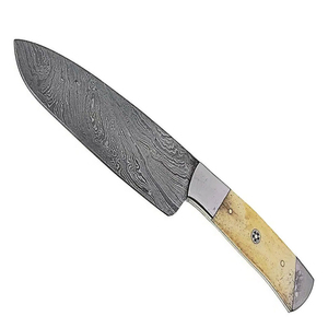 Couteau de cuisine artisanal à lame en acier à motifs, affûtage supérieur, manche équilibré, pour usage quotidien, couteau de chef en acier Damas de qualité supérieure - Product Image 1