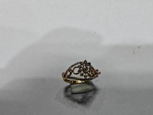 Elegantes anillos de diamantes de cóctel de oro rosa para mujer Diseño elegante de moda - Product Image 4