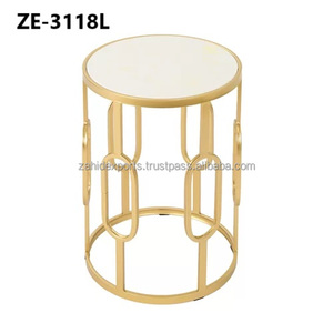 Table à manger ronde moderne de luxe, plateau en acier inoxydable fait main, base en métal, écologique, ZAHID EXPORTS - Product Image 2