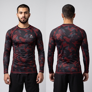 Haut de compression personnalisé pour Muay Thai à manches longues, élastique, anti-déchirure, sublimé, pour arts martiaux, fabrication usine - Product Image 4