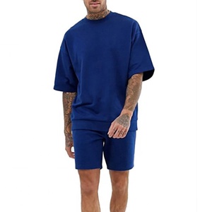 Wholesale Summer New Men Casual Shorts <b>Sets</b> Short Sleeve T Shirt Shorts Solid Tracksuit <b>Set</b> Men's Brand Clothing 2 Piece <b>Set</b> - Product Image 2