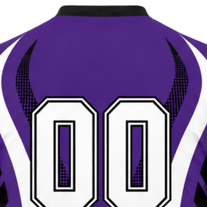 Customized Purple Black Sublimated Volleyball Jersey Short Sleeve Sports Apparel Team Match Training Shirt Competition Clothing - Product Image 6
