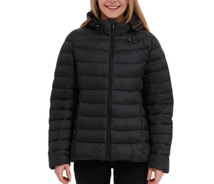 เสื้อแจ็กเก็ตมีซิปมีฮู้ดสำหรับผู้หญิงเสื้อแจ็คเก็ตขนเป็ดมีสไตล์ลำลองสำหรับฤดูหนาว - Product Image 4