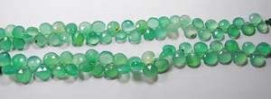 ลูกปัดหินแคลเซโดนีสีเขียวธรรมชาติทรงหัวใจเจียระไน ร้อยเป็นเส้น สำหรับทำเครื่องประดับ ขายส่ง - Product Image 2