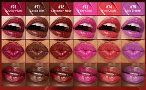 9 Shades Glossy Moisturizing <b>Lipstick</b> Infused Argan Oil Vitamin E Hydrating Shine Lip Stick Long Lasting Vegan Lip Makeup Cosmet - Product Image 3
