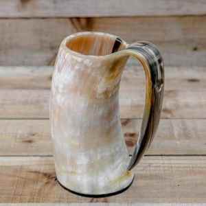 Mug en corne naturelle, mug à boire en corne, produits de haute qualité, mug à bière pour restaurant, bar, fête à domicile et mariage. - Product Image 2